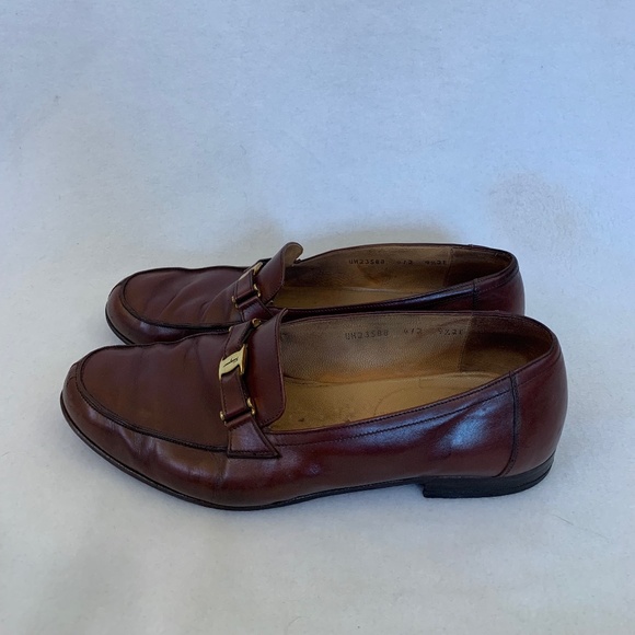 Ferragamo Classic Loafer Slip Ons 9.5 Burgundy main image 8